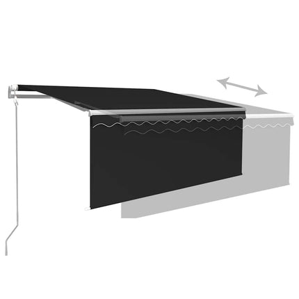 Luifel Met Rolgordijn, Led En Windsensor 3,5X2,5 M