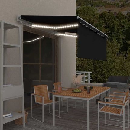 Luifel Automatisch Met Rolgordijn Led Windsensor 4,5X3 M