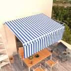 4 x 3 m / Blauw en wit
