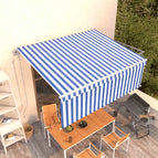 4 x 3 m / Blauw en wit