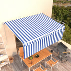4.5 x 3 m / Blauw en wit