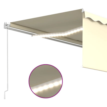 Luifel Handmatig Uittrekbaar Met Rolgordijn Led 4,5X3 M