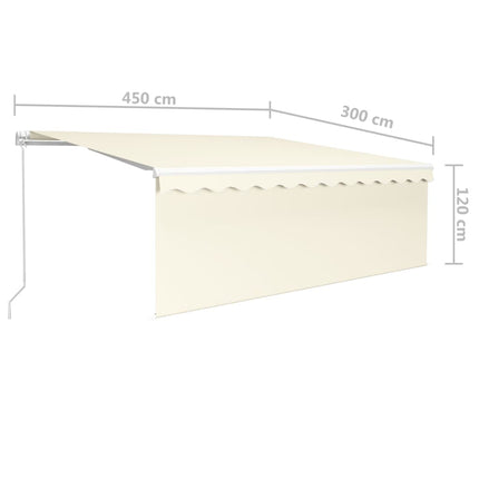Luifel Handmatig Uittrekbaar Met Rolgordijn Led 4,5X3 M