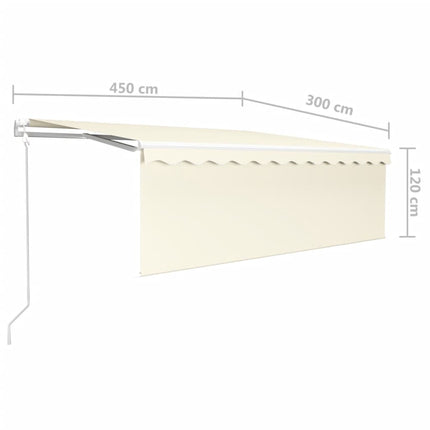 Luifel Automatisch Met Rolgordijn Led Windsensor 4,5X3 M