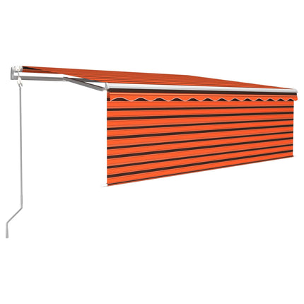 Luifel Met Rolgordijn, Led En Windsensor 4,5X3 M
