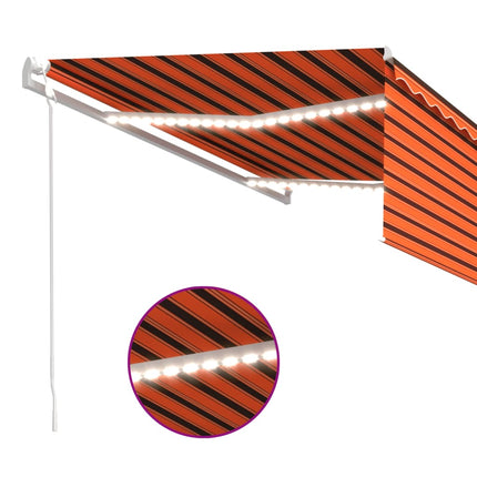Luifel Met Rolgordijn, Led En Windsensor 4,5X3 M