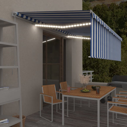 Luifel Handmatig Uittrekbaar Met Rolgordijn Led 4,5X3 M