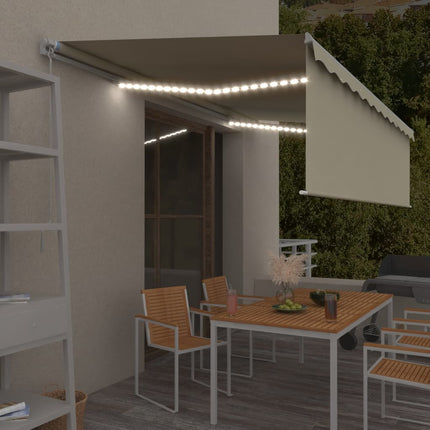 Luifel Handmatig Uittrekbaar Met Rolgordijn Led 4,5X3 M