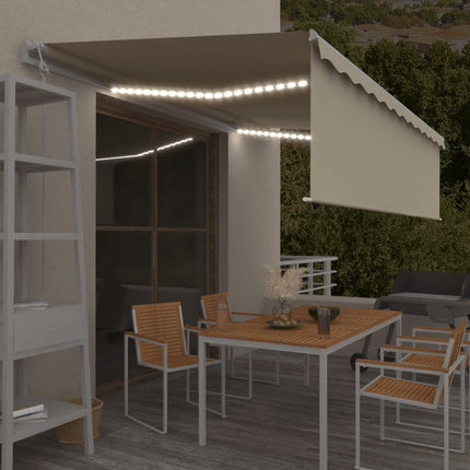 Luifel Automatisch Met Rolgordijn Led Windsensor 4,5X3 M