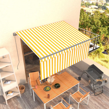 Luifel Handmatig Uittrekbaar Met Rolgordijn 4,5X3 M Kleur