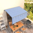 3 x 2.5 m / Blauw en wit