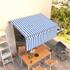 3,5 x 2,5 m / Blauw en wit