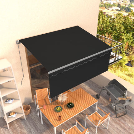 Luifel Handmatig Uittrekbaar Met Rolgordijn 4,5X3 M Kleur