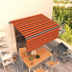 3.5 x 2.5 m / Oranje en bruin