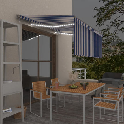 Luifel Met Rolgordijn, Led En Windsensor 4,5X3 M Kleurig
