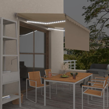 Luifel Met Rolgordijn, Led En Windsensor 4,5X3 M Kleurig