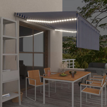 Luifel Handmatig Uittrekbaar Met Rolgordijn Led 4,5X3 M