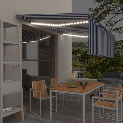 Luifel Met Rolgordijn, Led En Windsensor 4,5X3 M Kleurig
