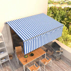 4.5 x 3 m / Blauw en wit