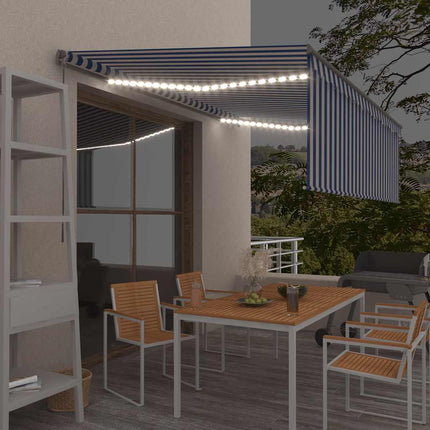 Luifel Handmatig Uittrekbaar Met Rolgordijn Led 4,5X3 M