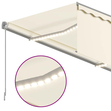 Luifel Handmatig Uittrekbaar Met Rolgordijn Led 4,5X3 M