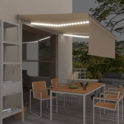 Luifel Met Rolgordijn, Led En Windsensor 4,5X3 M Kleurig