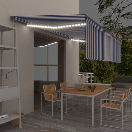 Luifel Handmatig Uittrekbaar Met Rolgordijn Led 4,5X3 M