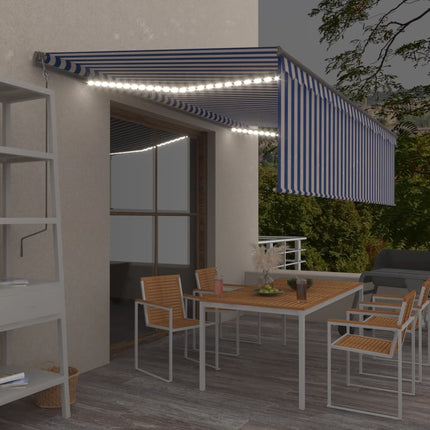 Luifel Met Rolgordijn, Led En Windsensor 4,5X3 M Kleurig