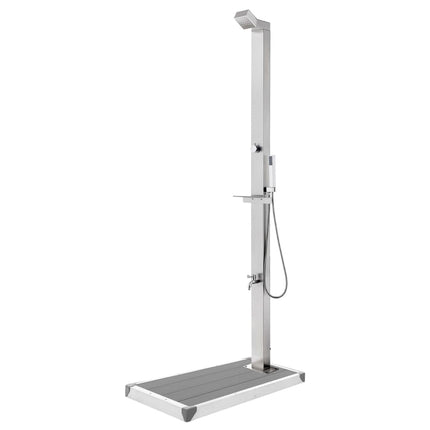 Buitendouche Met Grijze Basis 225 Cm Roestvrij Staal