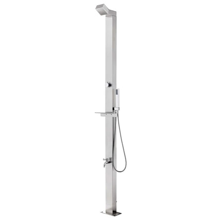 Buitendouche Met Grijze Basis 225 Cm Roestvrij Staal