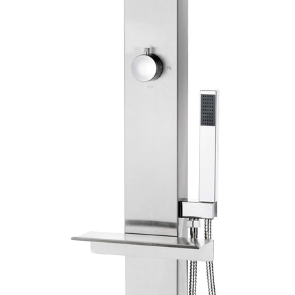 Buitendouche Met Grijze Basis 225 Cm Roestvrij Staal