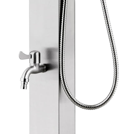 Buitendouche Met Grijze Basis 225 Cm Roestvrij Staal
