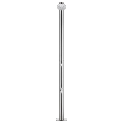 Buitendouche Met Grijze Basis 220 Cm Roestvrij Staal