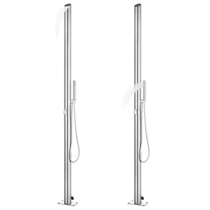 Buitendouche Met Grijze Basis 225 Cm Roestvrij Staal