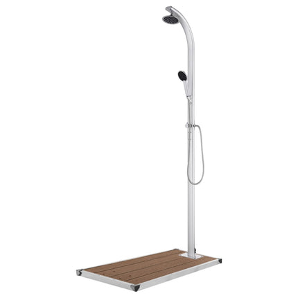 Buitendouche Met Grijze Basis 220 Cm Aluminium