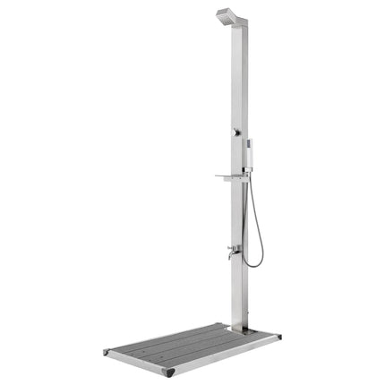 Buitendouche Met Grijze Basis 225 Cm Roestvrij Staal