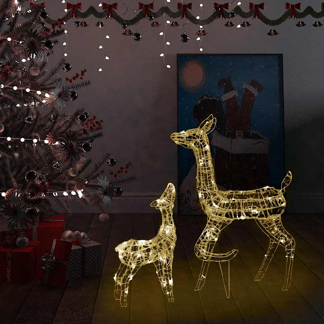 Kerstversiering Rendierfamilie 160 Led's Acryl