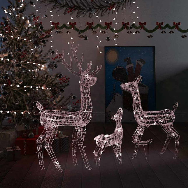 Kerstversiering Rendierfamilie 300 Led's Acryl
