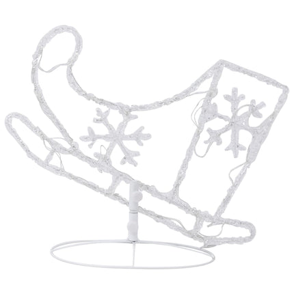 Kerstdecoratie Rendieren En Slee 260X21X87Cm Acryl