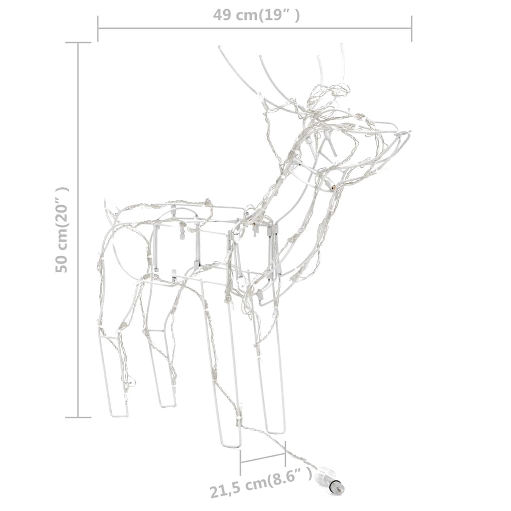 3-delige Kerstverlichting rendieren 229 LED's