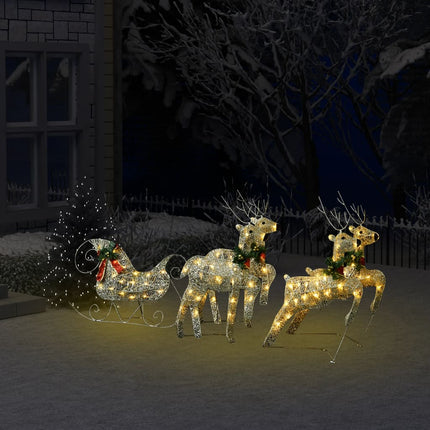 Kerstdecoratie Rendieren En Slee 60 Led's
