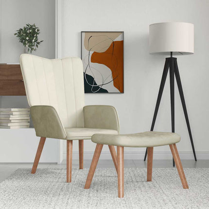 Relaxstoel Met Voetenbank Fluweel