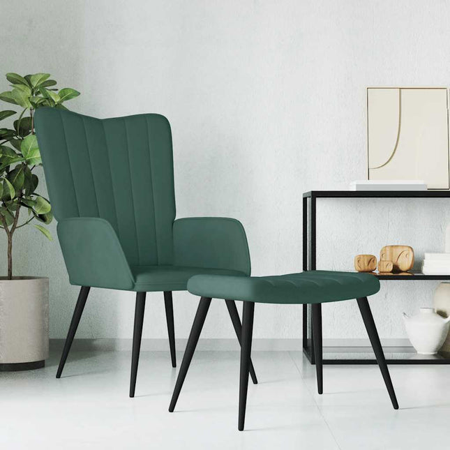 Relaxstoel Met Voetenbank Fluweel