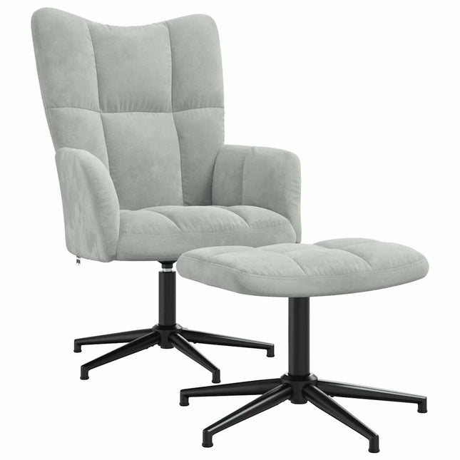 Relaxstoel Met Voetenbank Fluweel