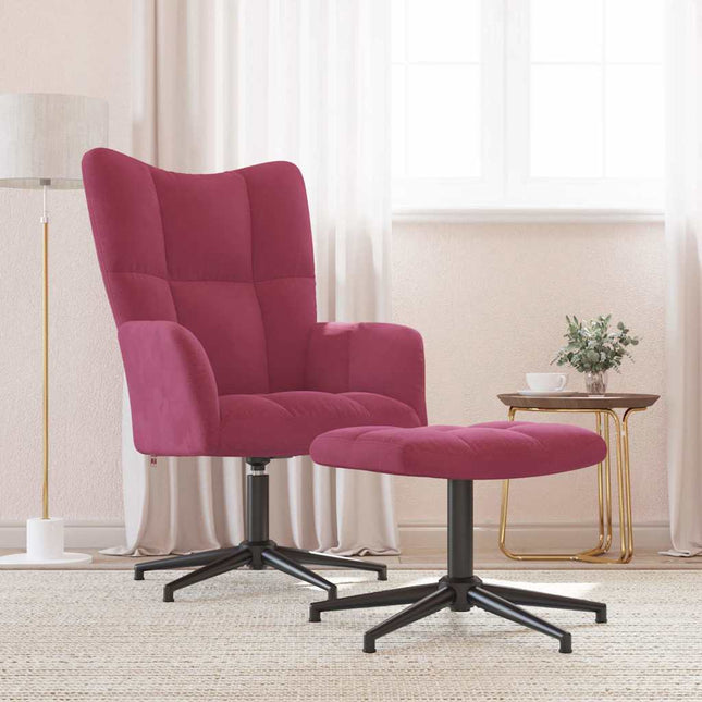 Relaxstoel Met Voetenbank Fluweel