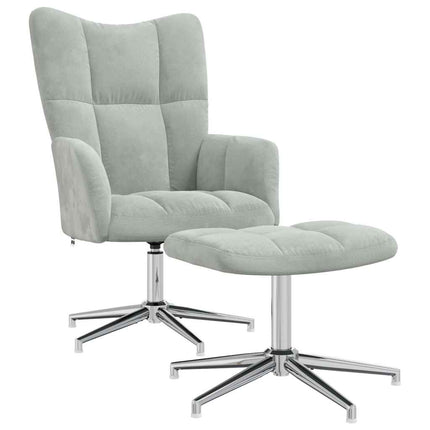 Relaxstoel Met Voetenbank Fluweel