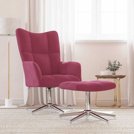 Relaxstoel Met Voetenbank Fluweel