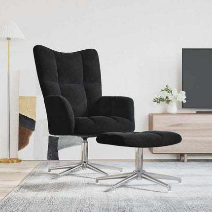 Relaxstoel Met Voetenbank Fluweel
