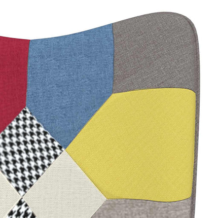Relaxstoel Met Voetenbank Patchwork Stof