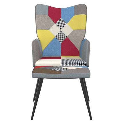 Relaxstoel Met Voetenbank Patchwork Stof